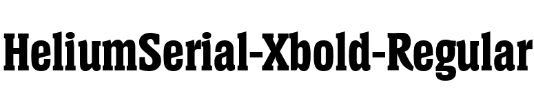 HeliumSerial-Xbold-Regular font preview