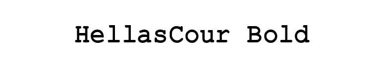 HellasCour Bold font preview