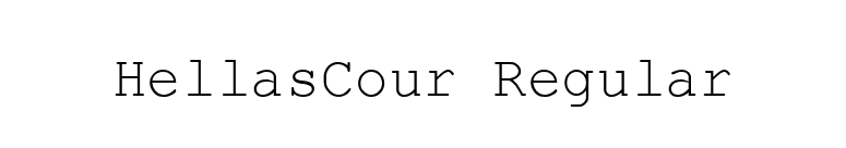 HellasCour Regular font preview