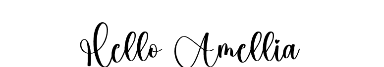 Hello Amellia font preview