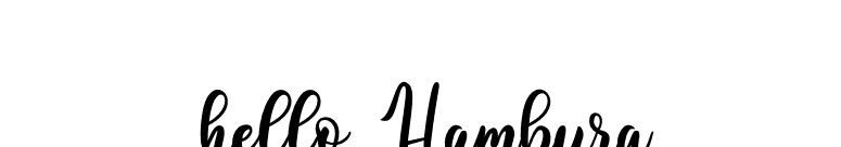 hello Hamburg font preview
