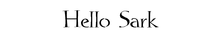 Hello Sark font preview