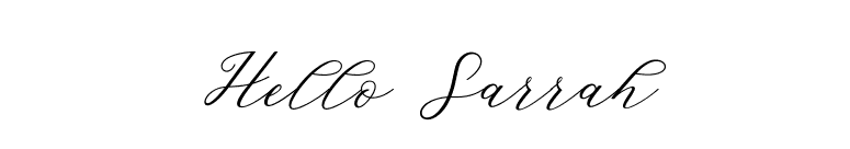 Hello Sarrah font preview