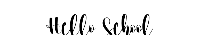 Hello School font preview
