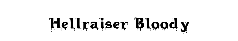 Hellraiser Bloody font preview