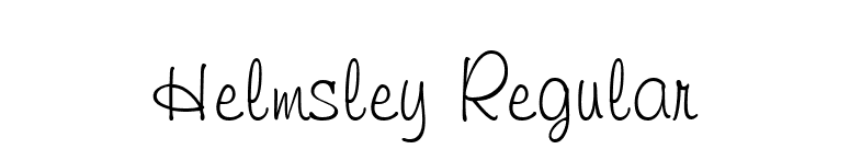 Helmsley Regular font preview