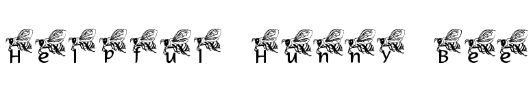 Helpful Hunny Bee font preview