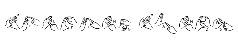 Helping Hands font preview