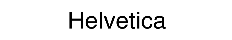 Helvetica font preview