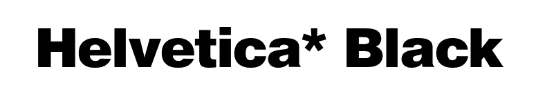 Helvetica* Black font preview