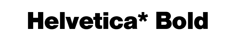 Helvetica* Bold font preview