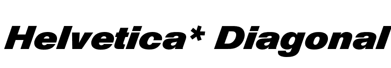 Helvetica* Diagonal font preview