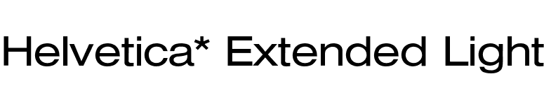 Helvetica* Extended Light font preview