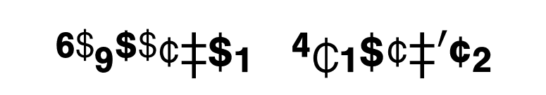 Helvetica* Fractions font preview