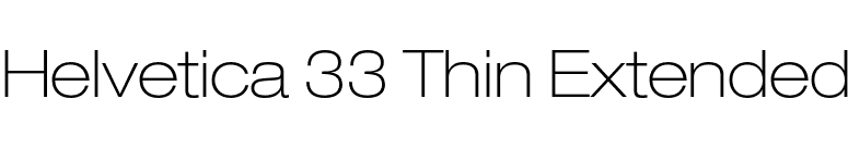 Helvetica 33 Thin Extended font preview