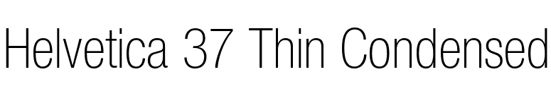 Helvetica 37 Thin Condensed font preview