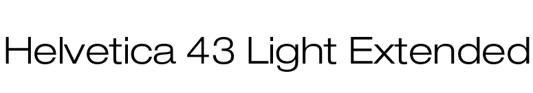 Helvetica 43 Light Extended font preview