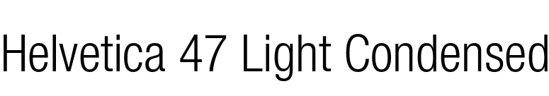 Helvetica 47 Light Condensed font preview