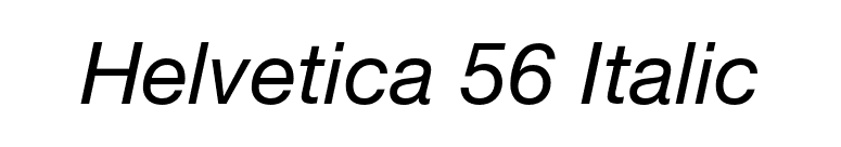 Helvetica 56 Italic font preview