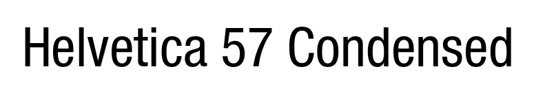Helvetica 57 Condensed font preview