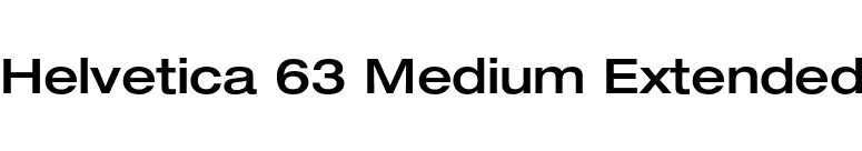 Helvetica 63 Medium Extended font preview