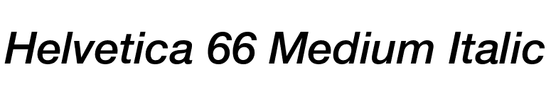 Helvetica 66 Medium Italic font preview