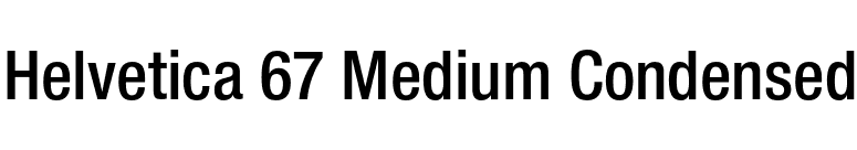 Helvetica 67 Medium Condensed font preview
