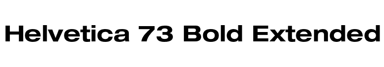 Helvetica 73 Bold Extended font preview