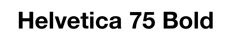 Helvetica 75 Bold font preview