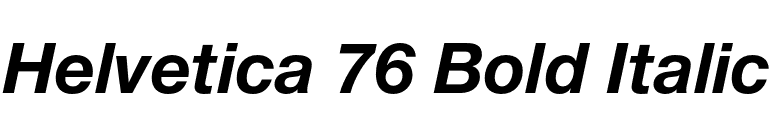Helvetica 76 Bold Italic font preview