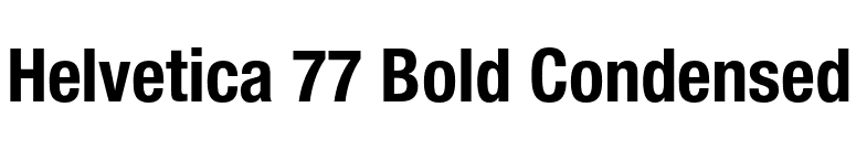 Helvetica 77 Bold Condensed font preview