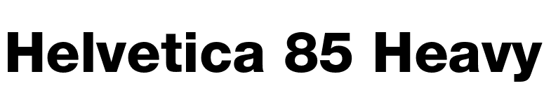 Helvetica 85 Heavy font preview