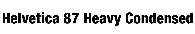 Helvetica 87 Heavy Condensed font preview