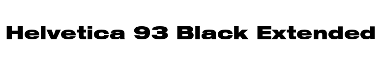 Helvetica 93 Black Extended font preview