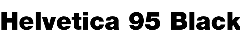 Helvetica 95 Black font preview