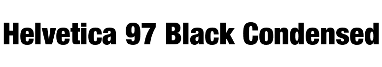 Helvetica 97 Black Condensed font preview