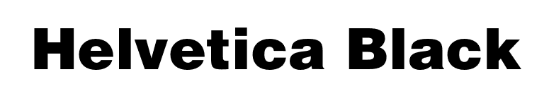Helvetica Black font preview