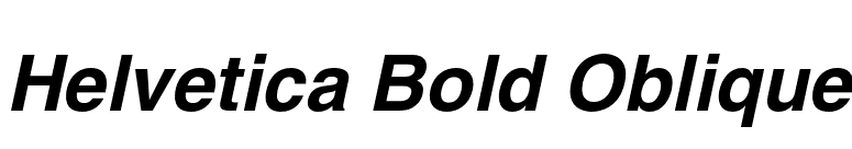 Helvetica Bold Oblique font preview