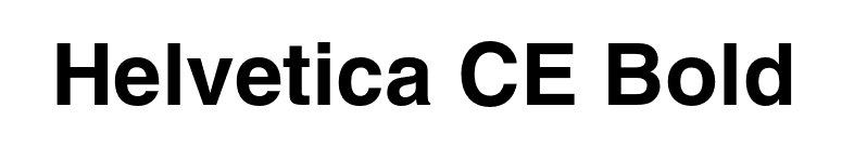 Helvetica CE Bold font preview