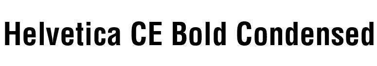 Helvetica CE Bold Condensed font preview