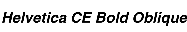Helvetica CE Bold Oblique font preview