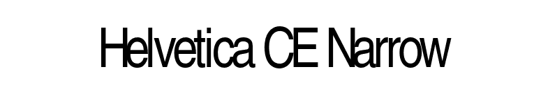 Helvetica CE Narrow font preview