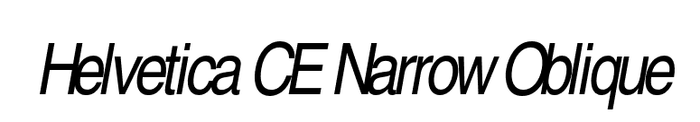 Helvetica CE Narrow Oblique font preview