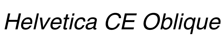 Helvetica CE Oblique font preview