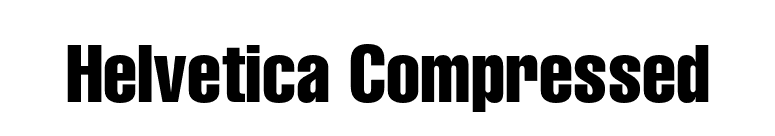 Helvetica Compressed font preview