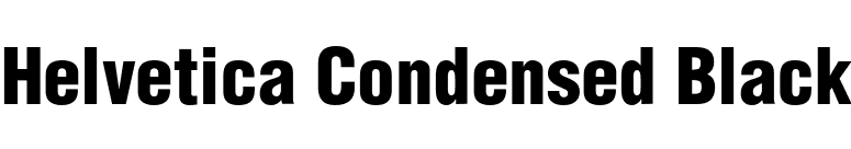 Helvetica Condensed Black font preview