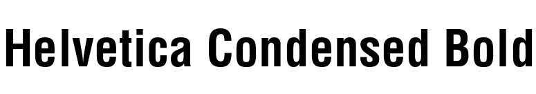 Helvetica Condensed Bold font preview