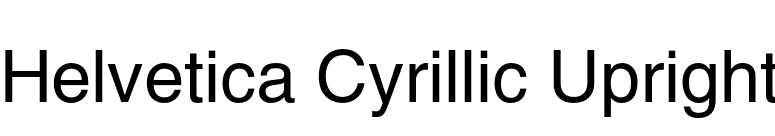 Helvetica Cyrillic Upright font preview