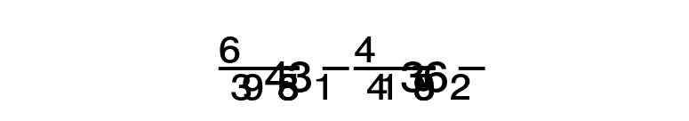 Helvetica Fractions font preview
