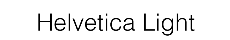 Helvetica Light font preview